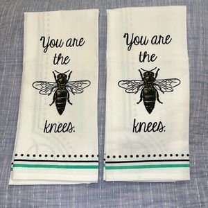 Bees tea towel set